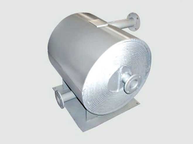 Spiral plate heat exchanger.